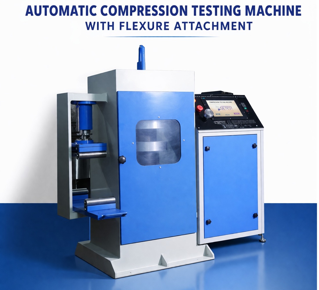 Fully Automatic Compression Testing Machine with Flexure Attachment