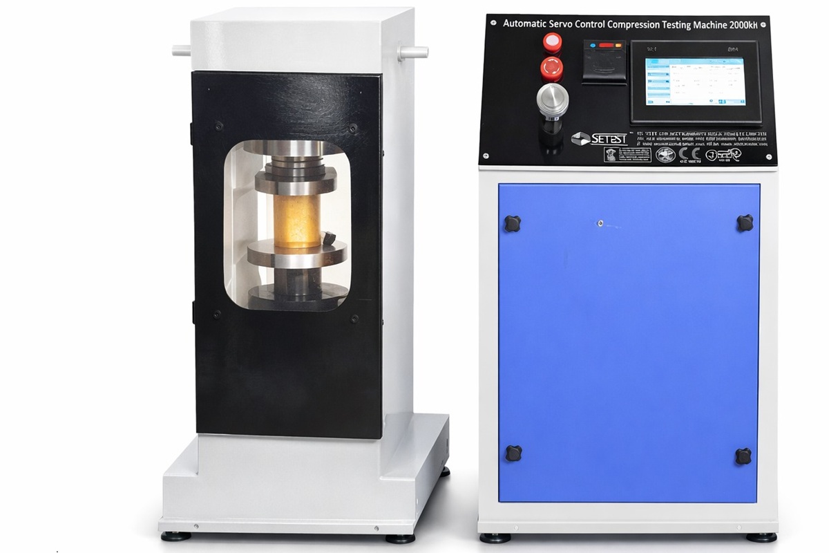 Fully Automatic Compression Testing Machine with Flexure Attachment